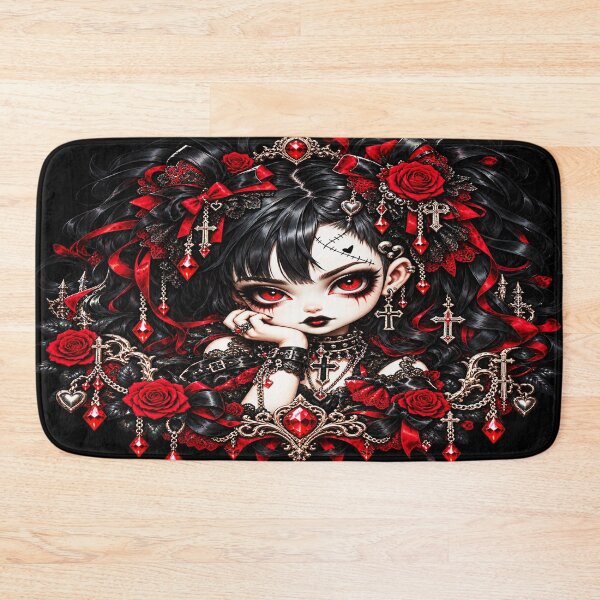 Item preview, Lilith The Stitched Heart Doll – Creepy Cute Gothic Porcelain Doll designed and sold by TheInkRaven.
