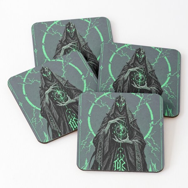 Item preview, Dark Fantasy Necromancer Wizard Green Magic designed and sold by Pixel-Perfecto.