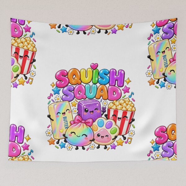 Item preview, Squish Squad Viral Squishies Popcorn Butter Dumpling Needoh Rainbow Kawaii designed and sold by Uniquememorable.