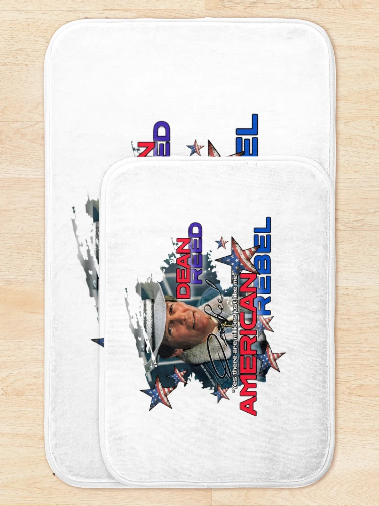 Thumbnail 5 of 6, Bath Mat, Dean Reed - American Rebel designed and sold by RalfDavid74.