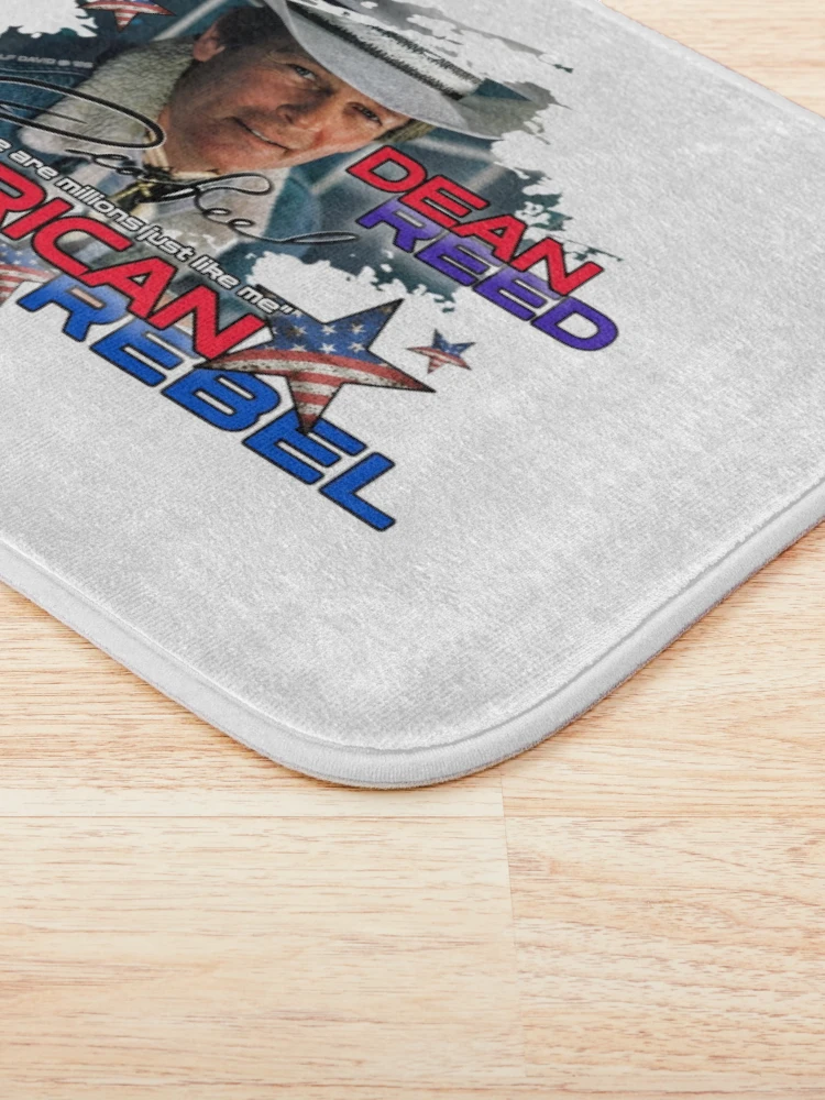 Thumbnail 3 of 6, Bath Mat, Dean Reed - American Rebel designed and sold by RalfDavid74.
