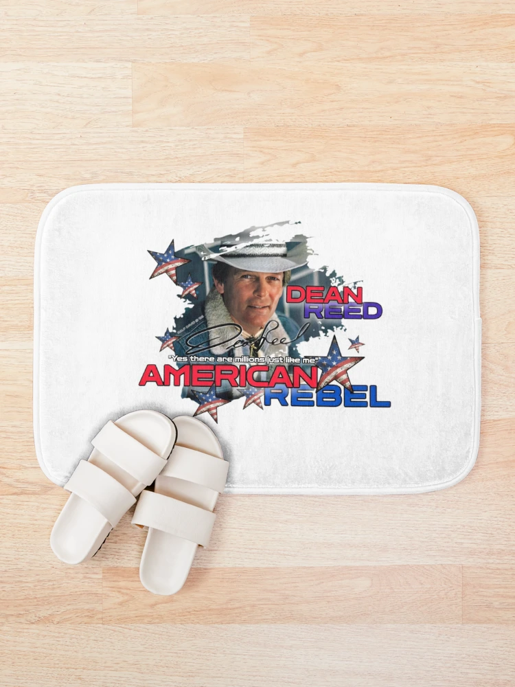 Thumbnail 1 of 6, Bath Mat, Dean Reed - American Rebel designed and sold by RalfDavid74.