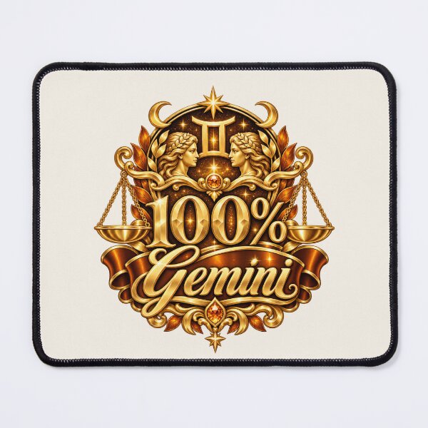 Item preview, 100% Gemini Zodiac Sign Astrology Design designed and sold by MetaModel Editions.