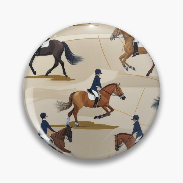 Item preview, Patrón de caballo de caza – Arte ecuestre de chica a caballo designed and sold by TrueWoven Studio.