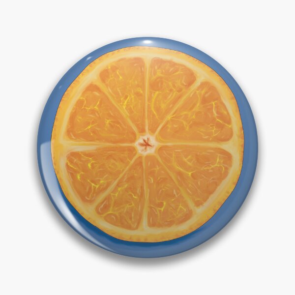 Item preview, Halved Orange Slice with Blue Background  designed and sold by Creationz By AnaBanana.