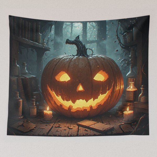Item preview, Spooky Halloween Pumpkin in Witch Cottage Aesthetic designed and sold by AWADHESH  CHAURASIA.