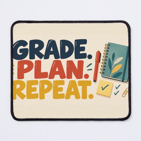 Item preview, Grade Plan Repeat Teacher Desk Mat designed and sold by astersgraphics.