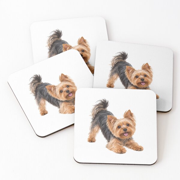 Item preview, Yorkshire terrier dog blue and tan playing  designed and sold by BackgroundND.