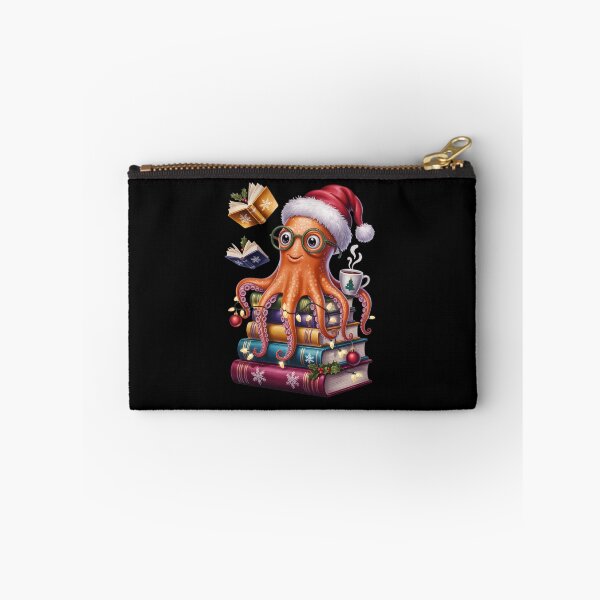 Item preview, Christmas Reading Octopus – Book Lover Holiday Art designed and sold by jkrphoto.