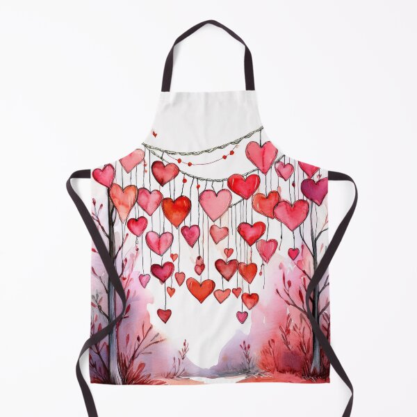 Item preview, A whimsical watercolor painting of a heart-shaped cluster of hearts hanging over a serene landscape designed and sold by homydesign.