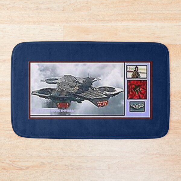 Item preview, Mu’ur (UM) Empire™ al-Benhadiel©™ design, Helicarrier, blue background designed and sold by HardyKnitDesign.