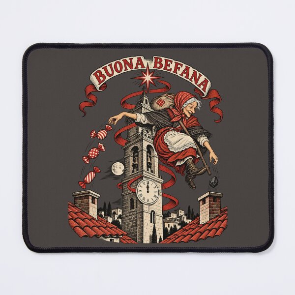 Item preview, La Befana Italian Folklore Victorian Storybook Engraving designed and sold by AmiGraph.