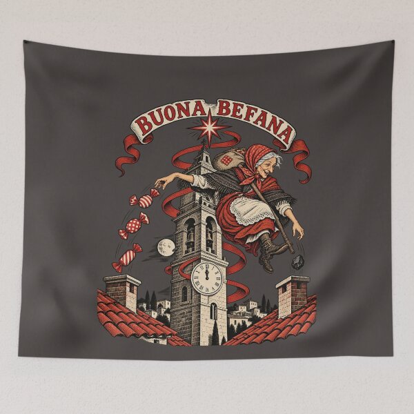 Item preview, La Befana Italian Folklore Victorian Storybook Engraving designed and sold by AmiGraph.