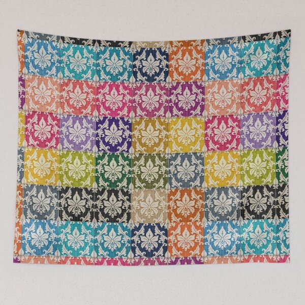 Aperçu de l'œuvre Patchwork coloré à motifs ottomans créée et vendue par AfresStudio.