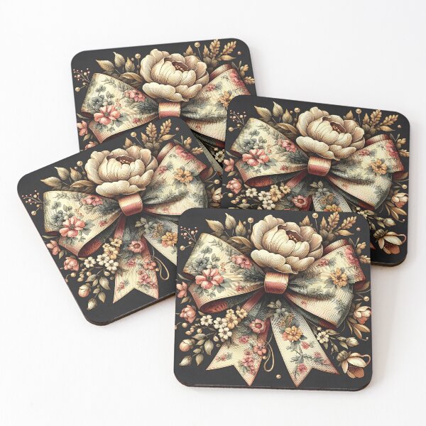 Item preview, Vintage Botanical Floral Bow – Antique Garden Ribbon Design designed and sold by Apex Designs.
