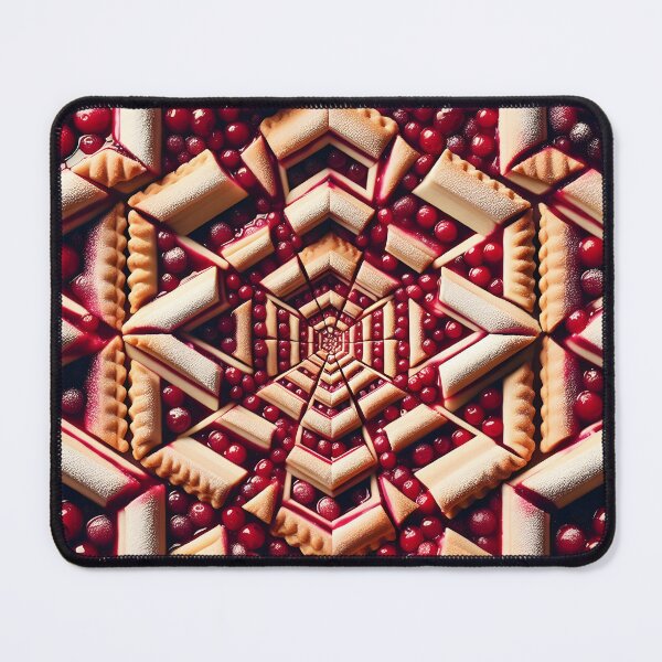 Item preview, Cherry Pastry Kaleidoscope – Geometric Dessert Pattern designed and sold by Apex Designs.