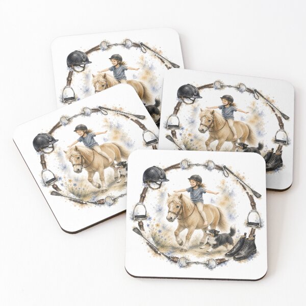 Item preview, Horse Girl Bareback Riding – Pony Equestrian Art designed and sold by TrueWoven Studio.