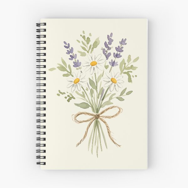 Item preview, Bouquet of Daisies and Lavender in Watercolor - Rustic Botanical Illustration designed and sold by SuperMama1973.