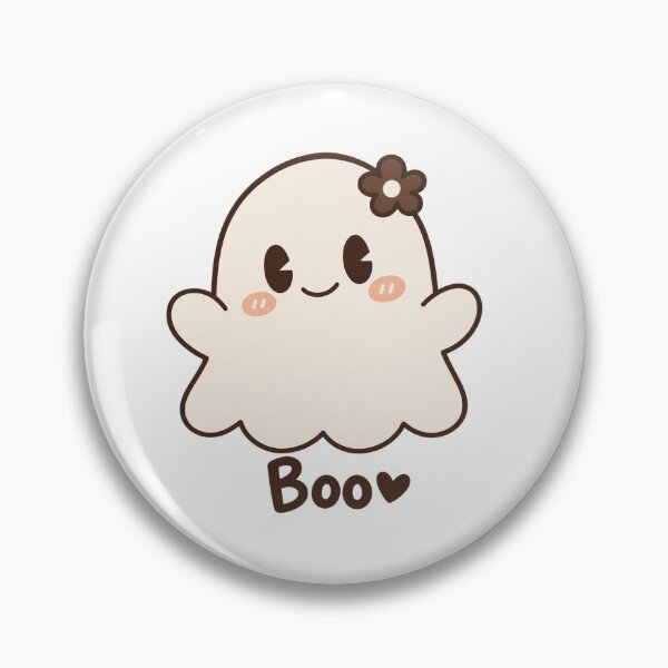 Item preview, Cute Boo Ghost with Flower – Kawaii Girly Halloween, Minimalist Spooky Season & Adorable Ghost Aesthetic Design designed and sold by LumiMuse.