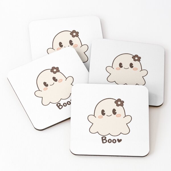 Item preview, Cute Boo Ghost with Flower – Kawaii Girly Halloween, Minimalist Spooky Season & Adorable Ghost Aesthetic Design designed and sold by LumiMuse.