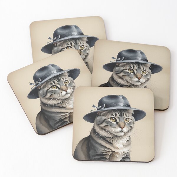 Item preview, The Distinguished Cat in the Black Hat designed and sold by tambanow.