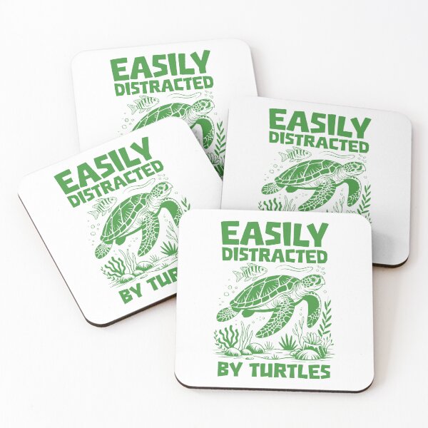 Item preview, Easily Distracted By Turtles - Cute Ocean Sea Life & Turtle Art designed and sold by Dmetalx Art Apparel.