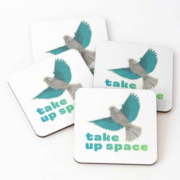 Item preview, Take Up Space Halftone Teal Bird designed and sold by Fani*.