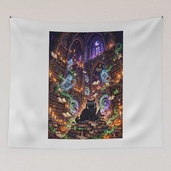 Item preview, Halloween Night — The Library of Lost Spells designed and sold by DibujandoPorfa.