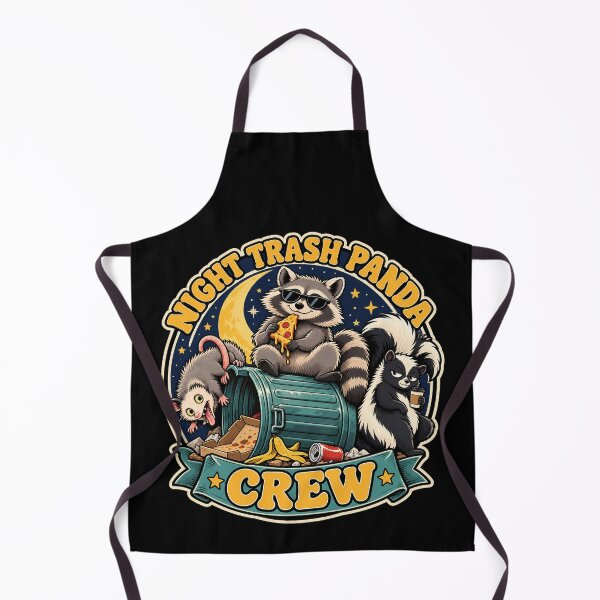 Item preview, Night Trash Panda Crew – Funny Raccoon Opossum Skunk Retro Badge designed and sold by Ela-graphicwiz.