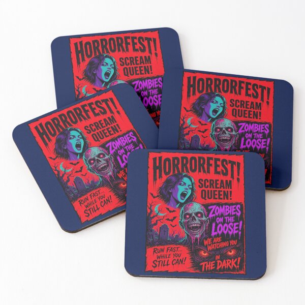 Item preview, Horrorfest Scream Queen Pulp Comic Book Horror Poster designed and sold by digoweasley.