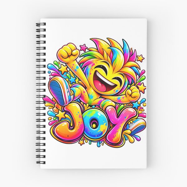 Item preview, JOY – Cheerful neon comic character full of joy and energy designed and sold by Gletschie.
