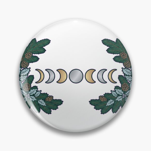 Item preview, Botanical Moon Phases Winter Solstice Wreath designed and sold by AmadeusModern.