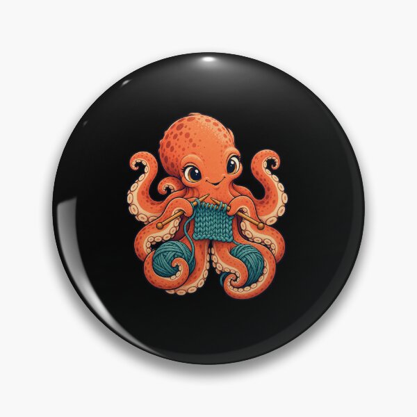 Artikelvorschau, Cute Octopus Knitting Yarn Crafter entworfen und verkauft von fungear.