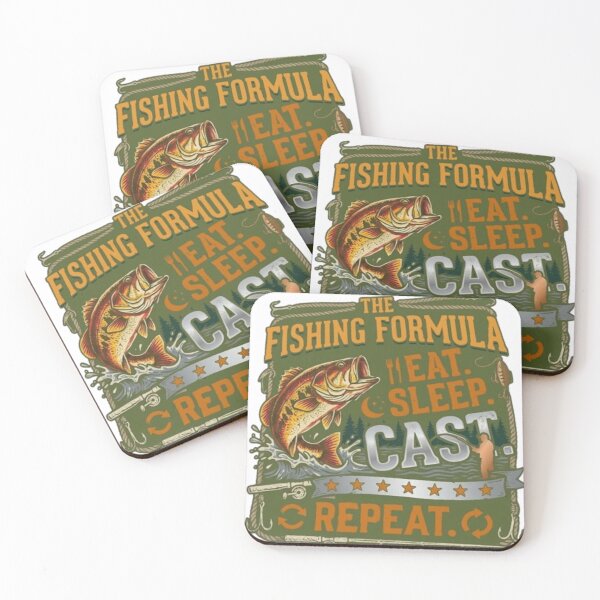 Item preview, The Fishing Formula Eat Sleep Cast Repeat Bass Angler Gift T-Shirt designed and sold by Salma.Store.