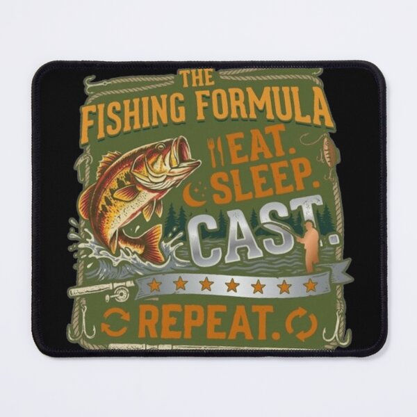 Item preview, The Fishing Formula Eat Sleep Cast Repeat Bass Angler Gift T-Shirt designed and sold by Salma.Store.