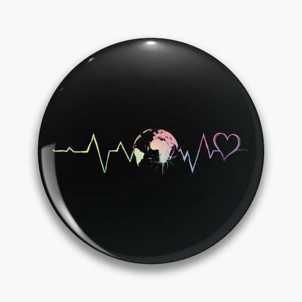 Item preview, Earth Heartbeat Line Art World Pulse Gift designed and sold by ScienceCorner.