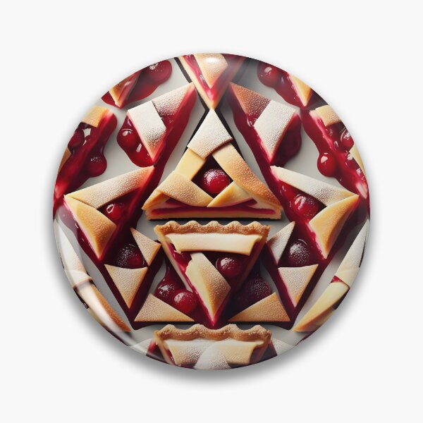 Item preview, Cherry Pie Slice Pattern – Geometric Dessert & Pastry Art designed and sold by Apex Designs.