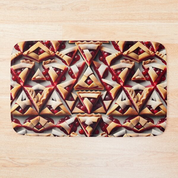 Item preview, Cherry Pie Slice Pattern – Geometric Dessert & Pastry Art designed and sold by Apex Designs.