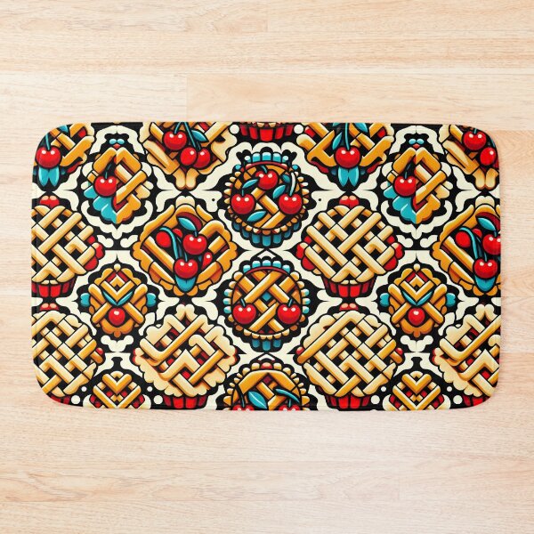 Item preview, Cherry Lattice Pie Pattern – Bold Retro Bakery Design designed and sold by Apex Designs.
