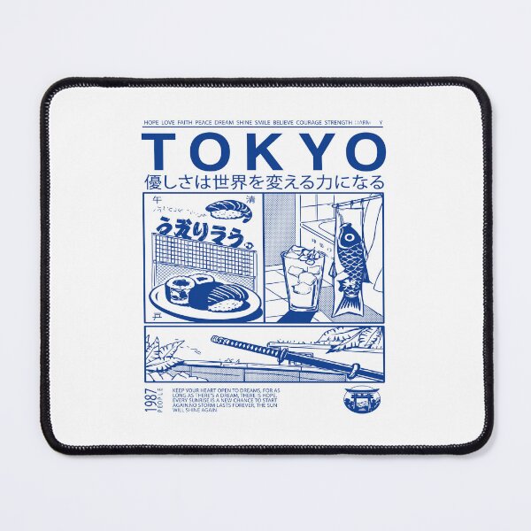 Item preview, Retro Blue Tokyo Japanese Manga Panels Streetwear Graphic    designed and sold by Designart68.