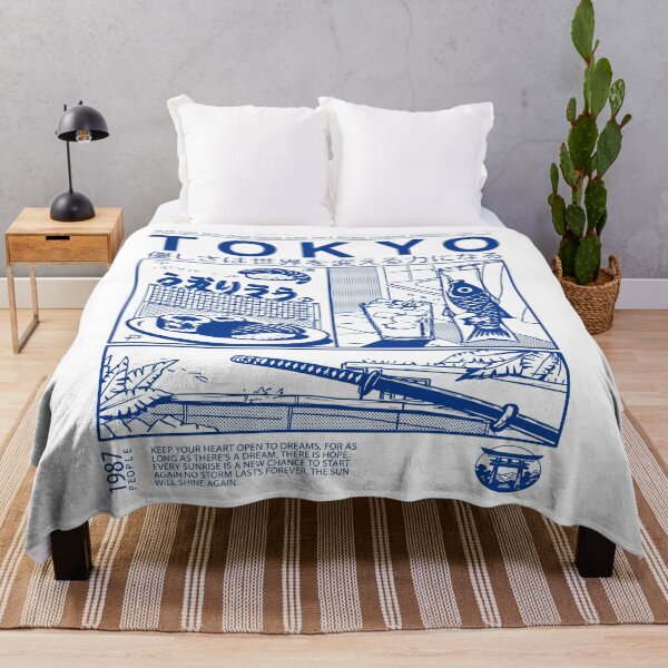 Item preview, Retro Blue Tokyo Japanese Manga Panels Streetwear Graphic    designed and sold by Designart68.