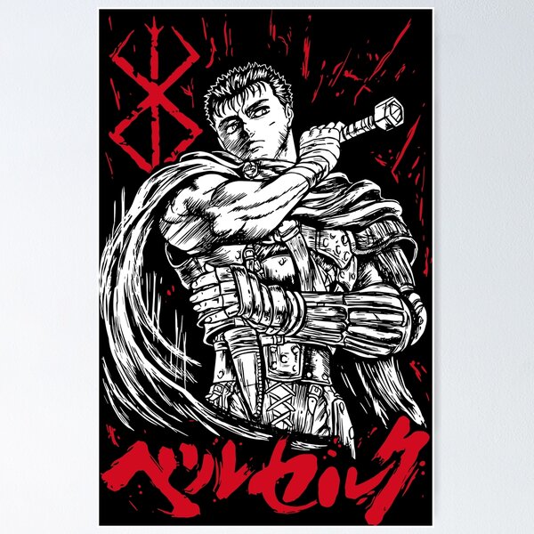 Item preview, Seinen Guts Black Swordsman Anime Manga Graphic designed and sold by KunaiS.