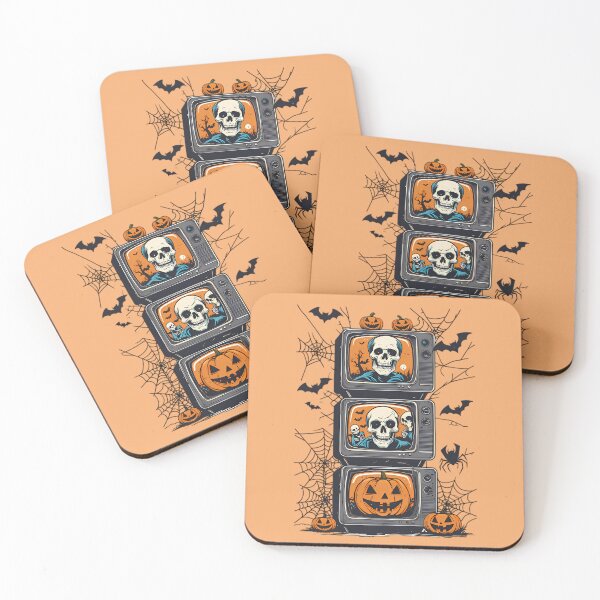 Item preview, Retro TV Halloween Skeleton Pumpkin designed and sold by Structure-Blue.