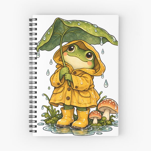 Item preview, Raincoat Frog Under a Leaf Umbrella designed and sold by EpicwaveDesigns.