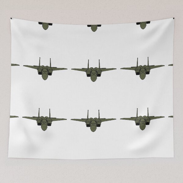 Artikelvorschau, F-15 Eagle Kampfjet, Frontansicht, olivgrün, Geschenk für Luftfahrtpiloten entworfen und verkauft von IRON WINGS /USAF.
