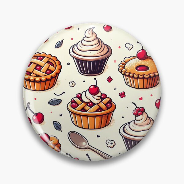 Artikelvorschau, Kirschbäckerei-Muster – Kuchen, Cupcakes & süße Leckereien entworfen und verkauft von Apex Designs.