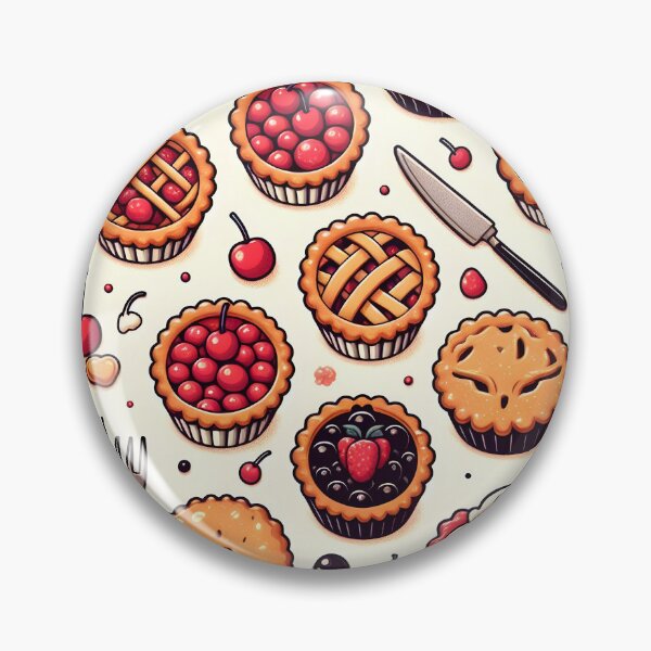 Artikelvorschau, Kirschbäckerei-Muster – Gitterkuchen, Törtchen & süße Leckereien entworfen und verkauft von Apex Designs.