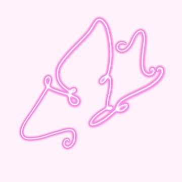 Vorschaubild zum Design Neon Pink Butterfly von Super Neon Pixels