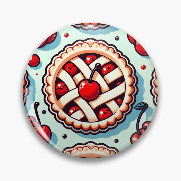 Item preview, Cherry Pie & Cherries Pattern – Colorful Bakery Design designed and sold by Apex Designs.