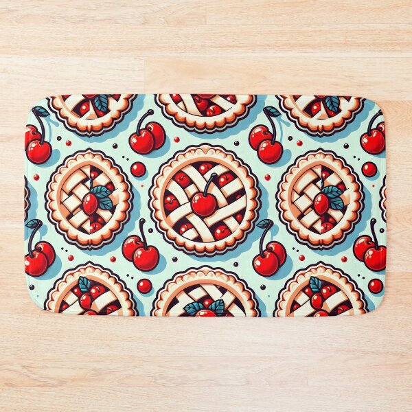 Item preview, Cherry Pie & Cherries Pattern – Colorful Bakery Design designed and sold by Apex Designs.